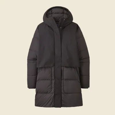 Patagonia Used Women's Silent Down Hybrid Parka In Black