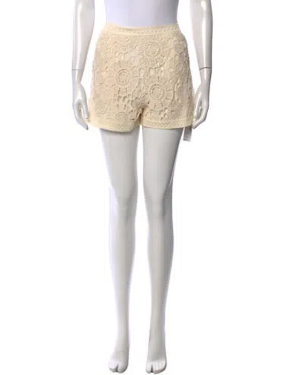 Pre-owned Patbo Lace Pattern Mini Shorts W/ Tags In Neutrals