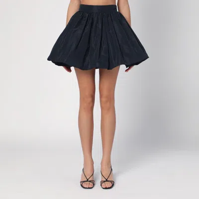 Patou Black Balloon Mini Skirt In Blue