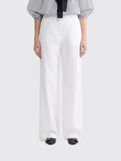 Patou Organic Cotton Wide-leg Pants In White