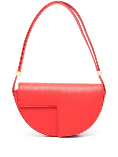 Patou Polished-finish Tote Bag In Red