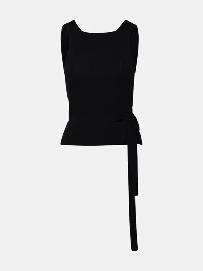 Patou Top Wrap In Black