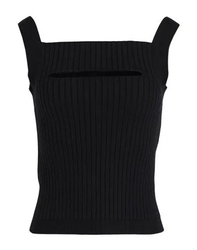 Patou Woman Top Black Size M Cotton, Polyamide, Elastane