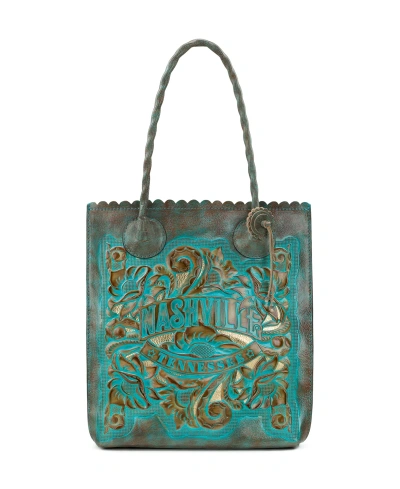 Patricia Nash Cavo Tote Bag In Tooled Turquoise