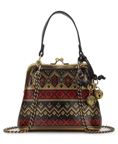 Patricia Nash Laureana Parisian Chain Mini Crossbody Bag In Holiday Nordic Weave