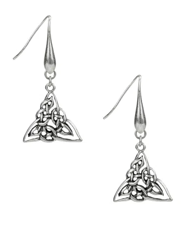 Patricia Nash Silver-tone Mixed-metal Triquetra Drop Earrings