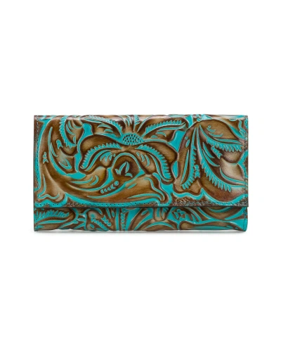 Patricia Nash Terresa Wallet In Tooled Turquoise