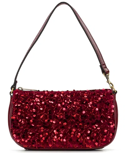Patricia Nash Whitley Small Sequin Shoulder Handbag In Oxblood