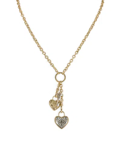Patricia Nash Women's Gold-tone Crystal Heart Key Y-necklace In Multi