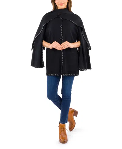 Patricia Nash Women's Hand Laced Cape In Black