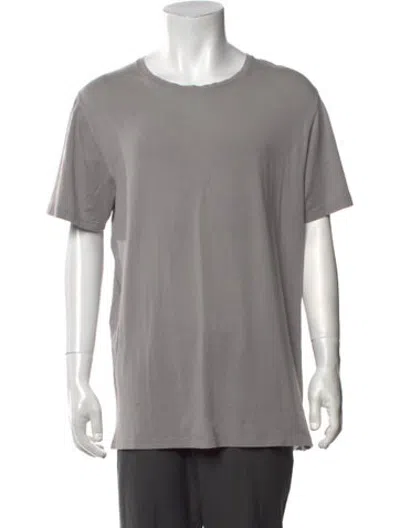 Pre-owned Patrick Assaraf Crew Neck Short Sleeve T-shirt In Grey
