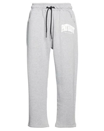 Patriòt Man Pants Light Grey Size Xxl Cotton, Polyester In Gray