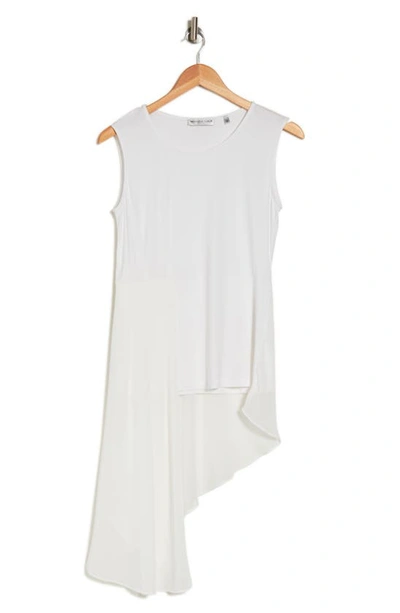 Patrizia Luca Mixed Media Tank In Off White