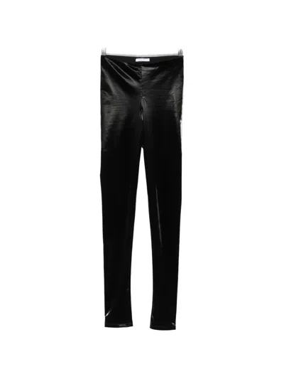 Patrizia Pepe Coated Leggings In Animal Print