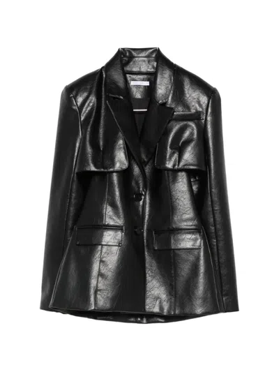 Patrizia Pepe Cut-out Coated Blazer In Multi