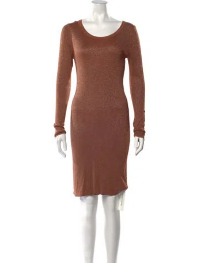 Pre-owned Patrizia Pepe Nylon Knee-length Dress In Brown