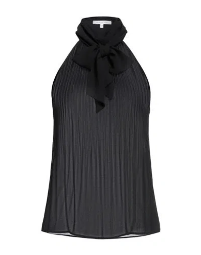 Patrizia Pepe Woman Top Black Size 8 Polyester In Black