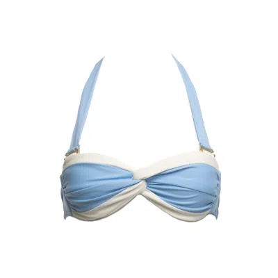 Patti Jane Swim Women's Blue Polly Bandeau Top
