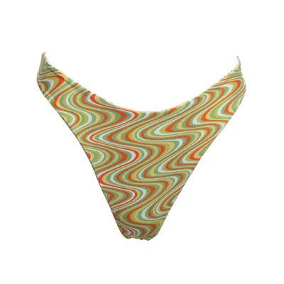 Patti Jane Swim Women's Green Faye's Groovy Bottoms