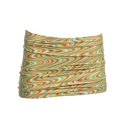 Patti Jane Swim Women's Green Jane's Groovy Fitted Skirt