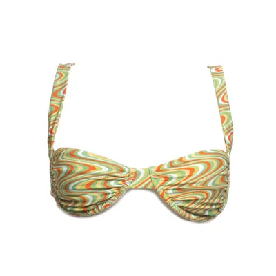 Patti Jane Swim Women's Green Stevie's Groovy Underwire Top