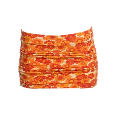 Patti Jane Swim Women's Orange Jane's Sunny Fitted Skirt