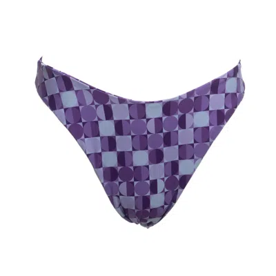 Patti Jane Swim Women's Purple Faye's Geo Bottoms