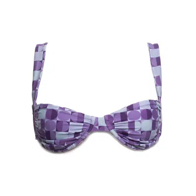 Patti Jane Swim Women's Purple Stevie's Geo Underwire Top