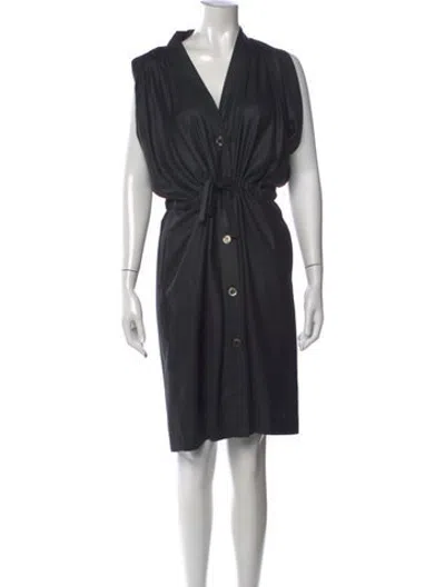 Pre-owned Paul & Joe V-neck Knee-length Dress In Black