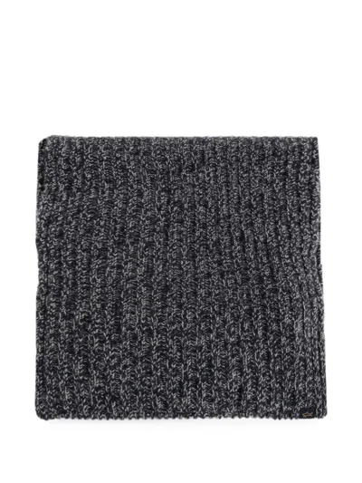 Paul & Shark Logo-patch Scarf In Gray