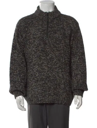 Pre-owned Paul & Shark Patterned Mock Neck Pullover In Multicolor