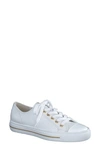 Paul Green Sophie Sneaker In White Crinkled Patent
