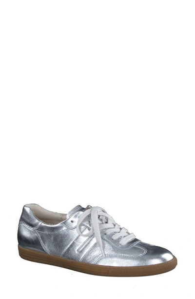 Paul Green Tilly Sneaker In Aluminum Metallic Nappa