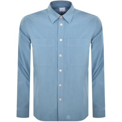 Paul Smith Long Sleeve Casual Fit Shirt Blue