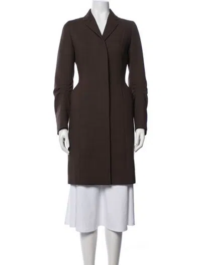 Pre-owned Paul Smith Virgin Wool Coat In Brown