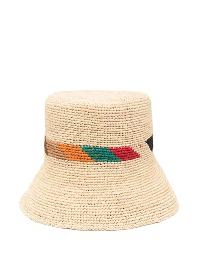 Paul Smith Woven Raffia Sun Hat In Sand