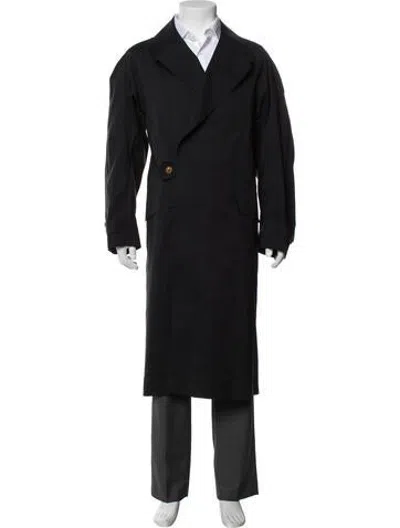 Pre-owned Paul Stuart Trench Coat In Black
