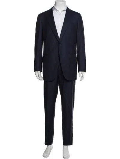 Pre-owned Paul Stuart Wool Two-piece Suit In Blue