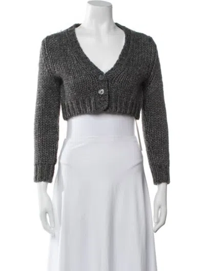 Pre-owned Paule Ka V-neck Sweater In Grey