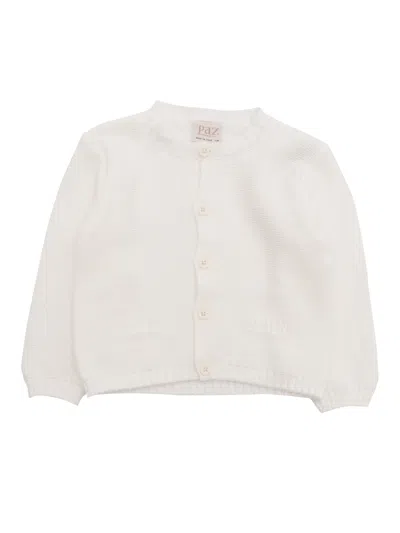 Paz Rodriguez Knit Newborn Cardigan "esencial" In Animal Print