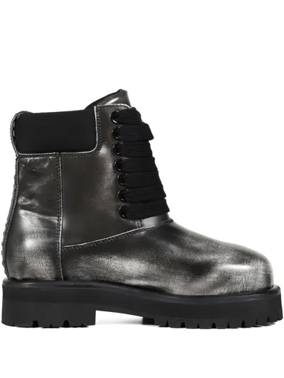 Pdf Lace-up Boots In Multi