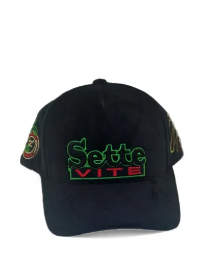 Pdf Logo-embroidered Velvet Baseball Cap In Black