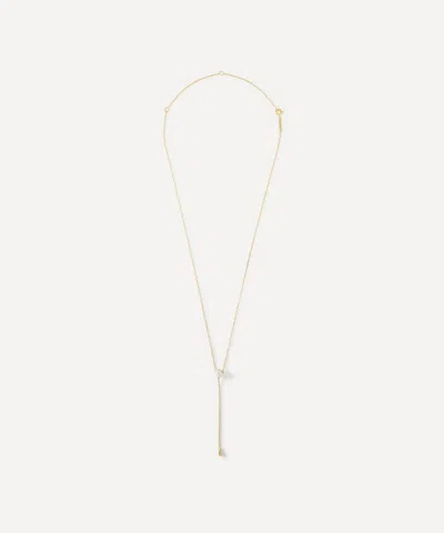 Pdpaola 18ct Gold-plated Pearl Stella Lariat Necklace