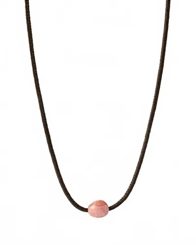 Pdpaola Orion Cord Necklace In Rhodochrosite In Multi