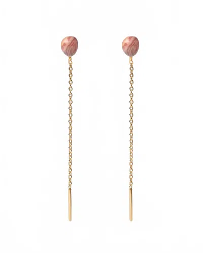 Pdpaola Women's Lyra Earrings In Rhodochrosite In Multi
