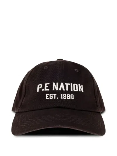 P.e Nation Logo-embroidered Baseball Cap In Brown