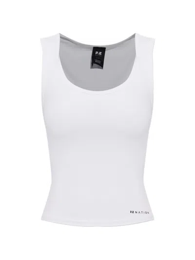 P.e Nation Logo-print Tank Top In White