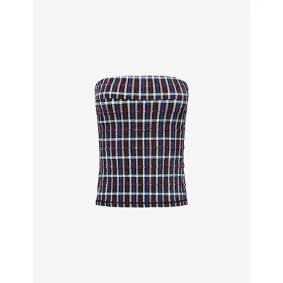 Peachy Den Womens Cindy Bandeau Stretch-woven Top Liquorice