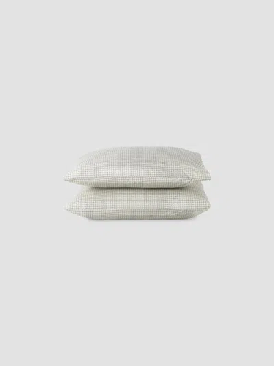 Peacock Alley Houndstooth 2-piece Sleeping Sham Set In Greige
