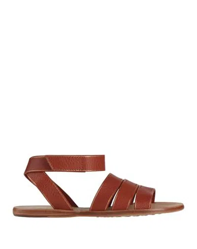 Pedro Garcia Pedro García Woman Sandals Rust Size 6 Calfskin In Red